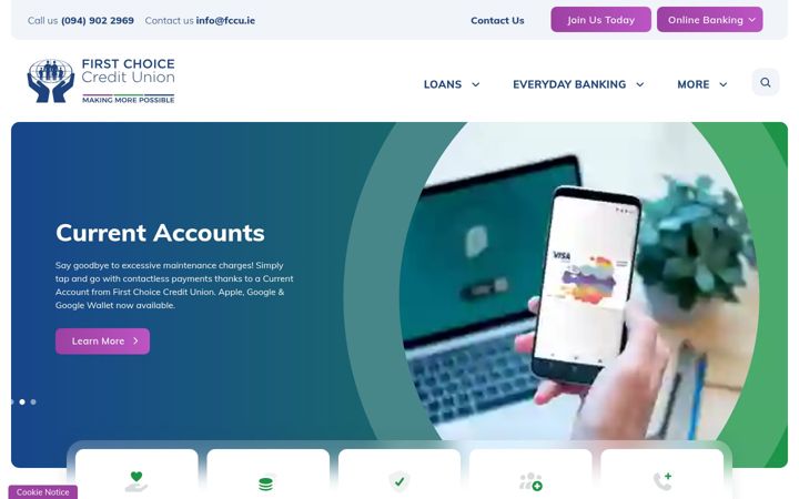 Screenshot of firstchoicecreditunion.ie
