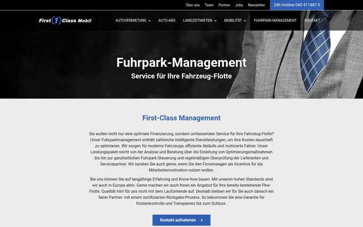 Screenshot of firstclass-fuhrparkmanagement.de
