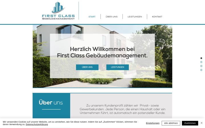 Screenshot of firstclass-gebaeudemanagement.de