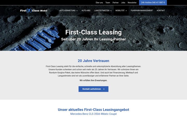 Screenshot of firstclass-leasing.de