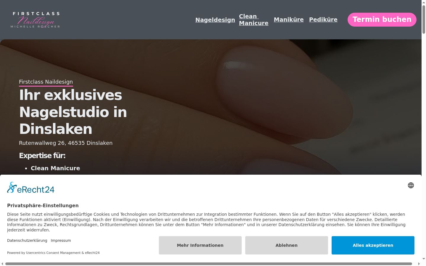 Screenshot of the consent banner shown before any interaction