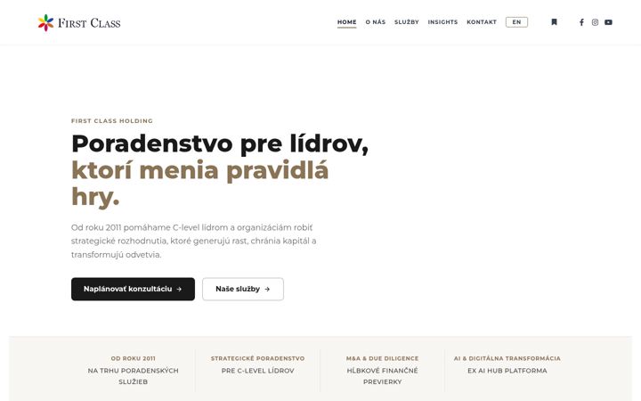 Snímek obrazovky firstclass.sk