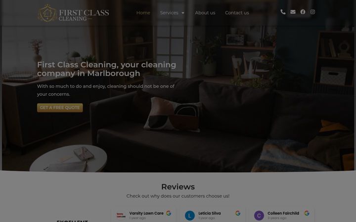 Screenshot of firstclasscleaningma.com