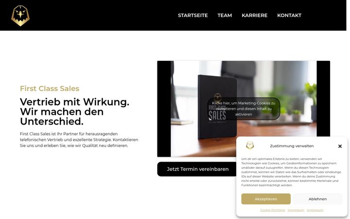 Screenshot of firstclasssales.de