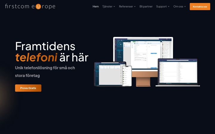 Screenshot of firstcomeurope.se