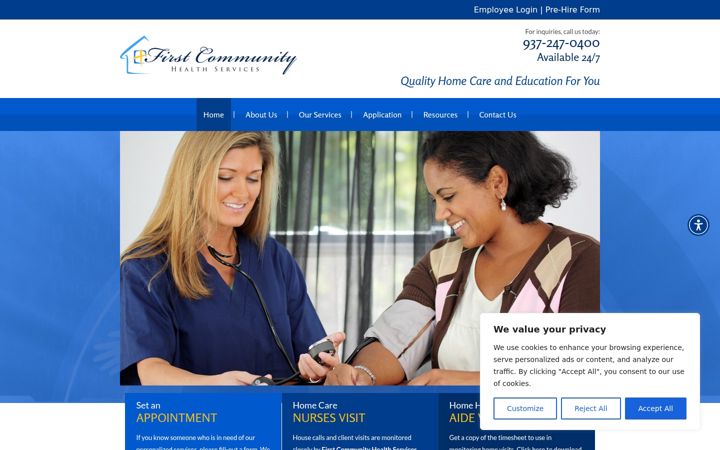 Screenshot of firstcommunityhealthservices.com