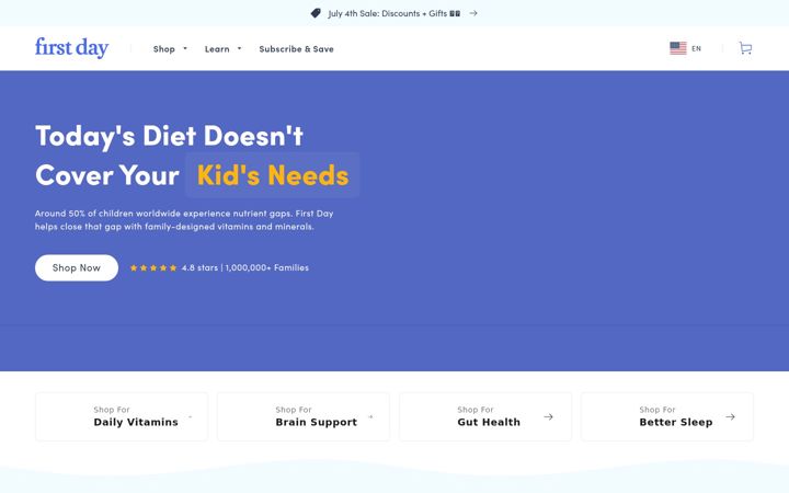 Screenshot of firstday.com