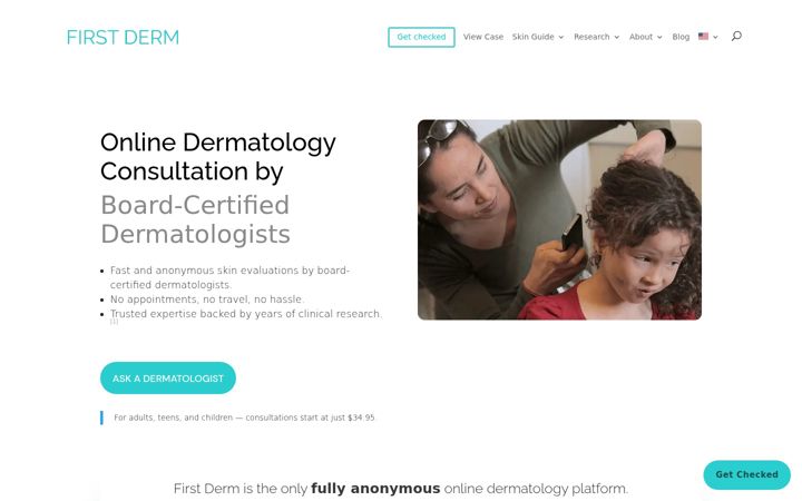 Screenshot von firstderm.com