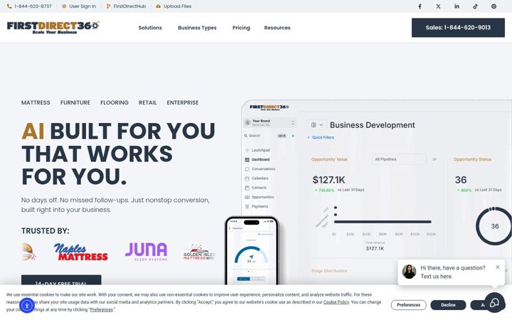 Screenshot of firstdirect360.com