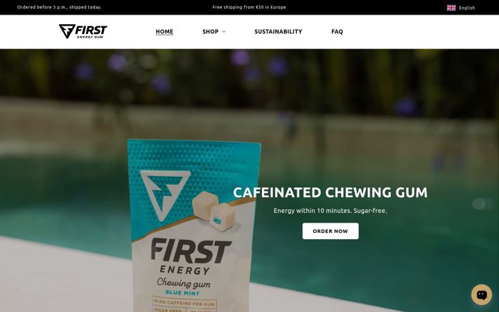 Screenshot of firstenergygum.com