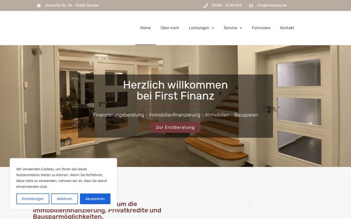 Екранна снимка на firstfinanz.de