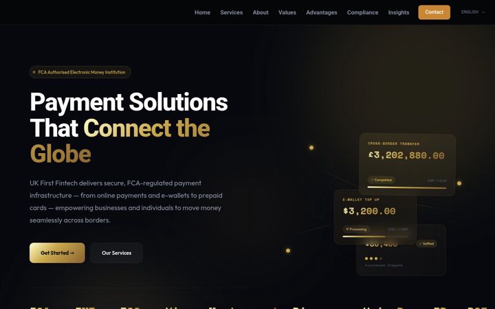 Ekrānuzņēmums no firstfintech.co.uk