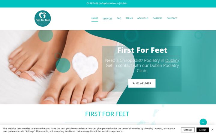 Screenshot of firstforfeet.ie