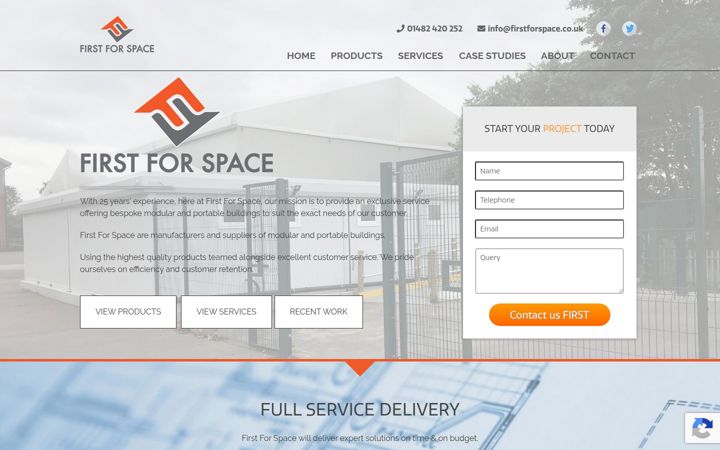 Screenshot of firstforspace.co.uk