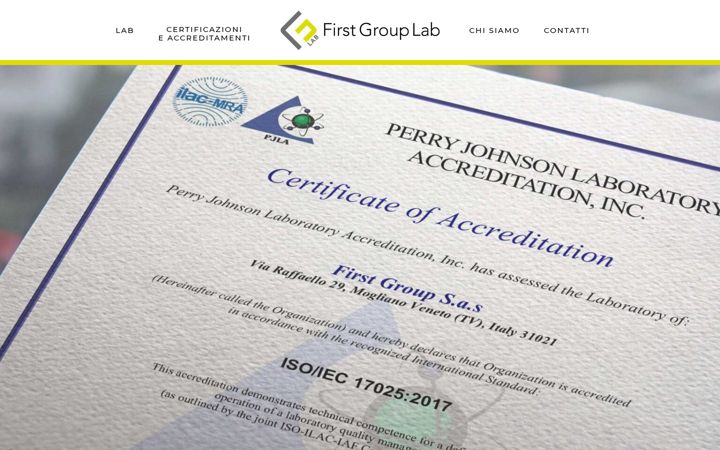 Screenshot of firstgrouplab.it