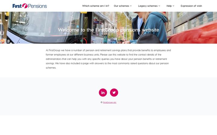 Screenshot of firstgrouppensions.co.uk