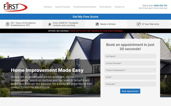 Ekrānuzņēmums no firsthomeimprovements.co.uk