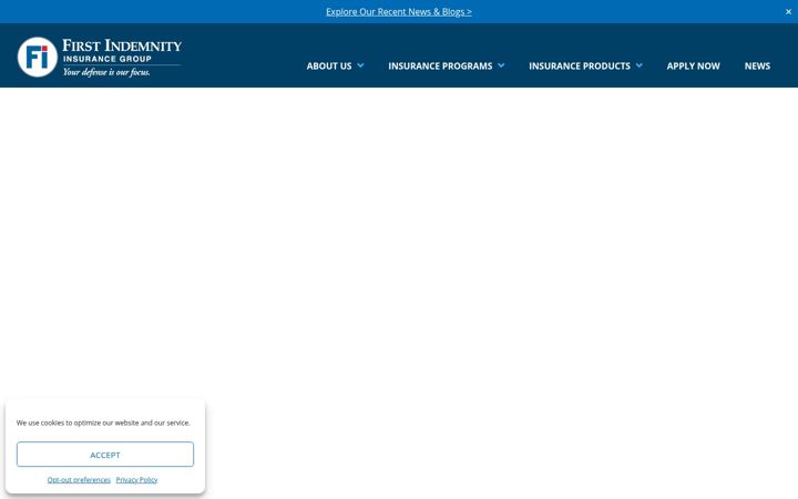 Screenshot stránky firstindemnity.net