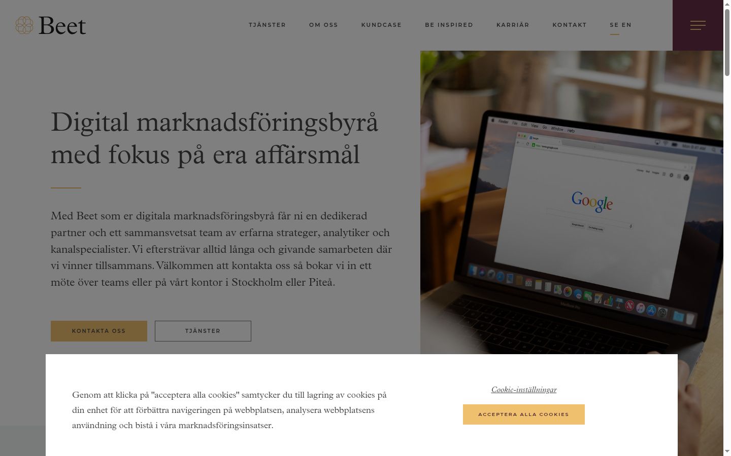 Screenshot del banner di consenso mostrato prima di qualsiasi interazione