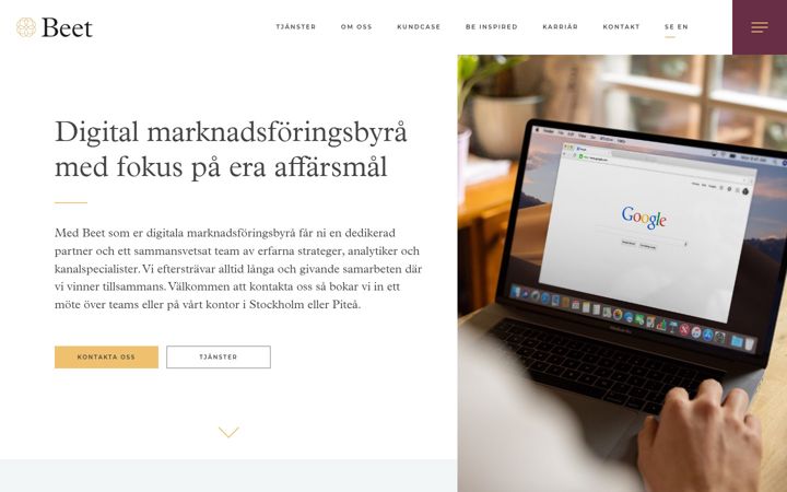 Screenshot of firstly.se