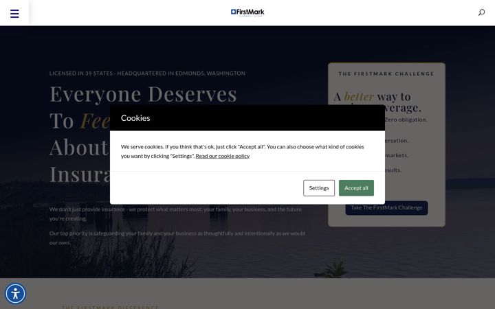 Screenshot of firstmarkinsurance.com