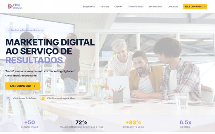 Snimka zaslona za firstmedia-mkt.com