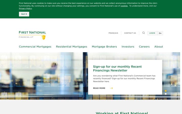 Screenshot of firstnational.ca