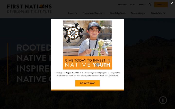 Zrzut ekranu firstnations.org