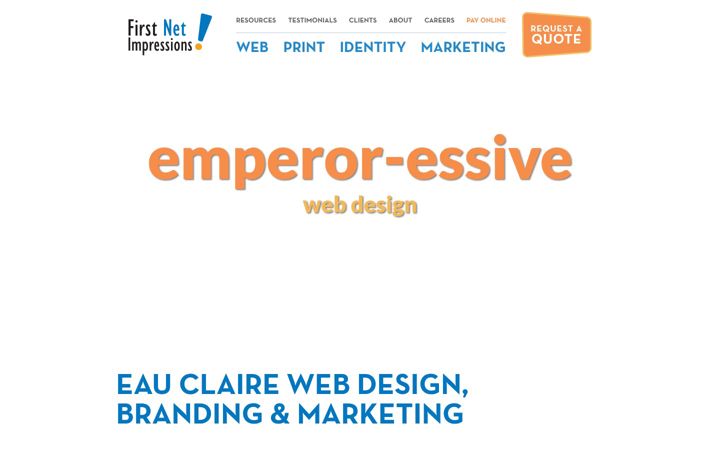 Screenshot of firstnetimpressions.com