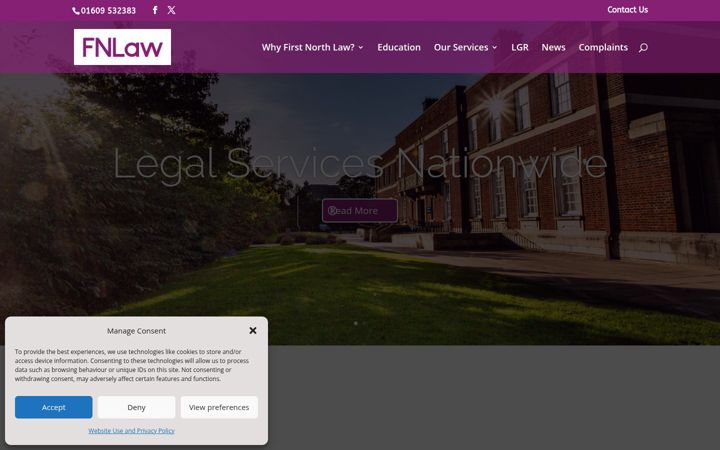 Screenshot of firstnorthlaw.co.uk