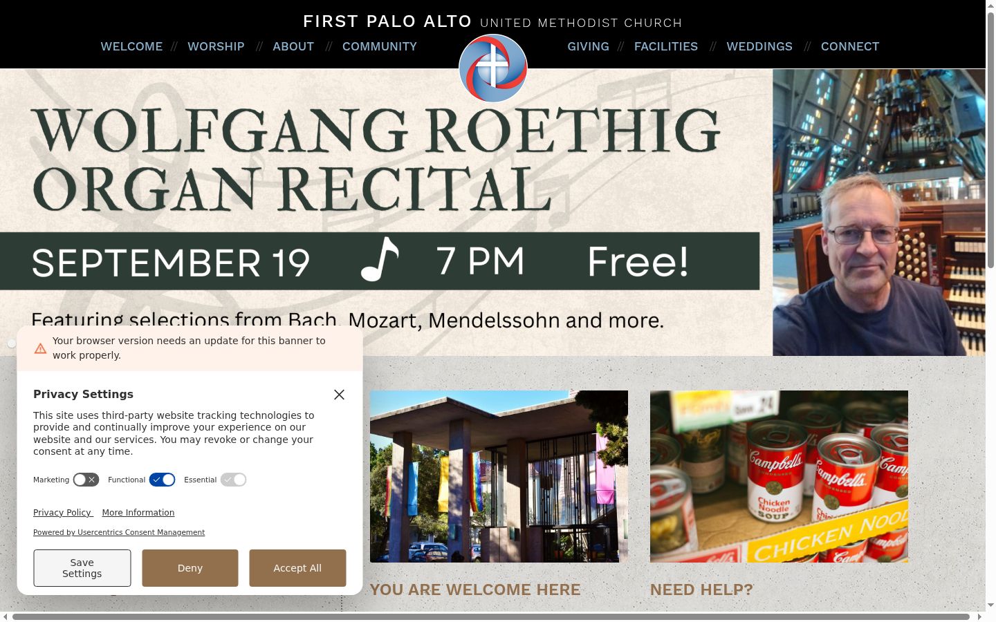 Screenshot tal-banner tal-kunsens muri qabel kwalunkwe interazzjoni