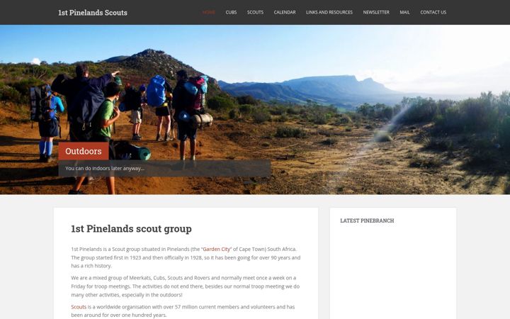 Screenshot of firstpinelands.org