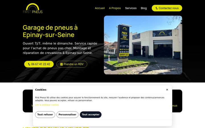 Screenshot of firstpneus93.fr