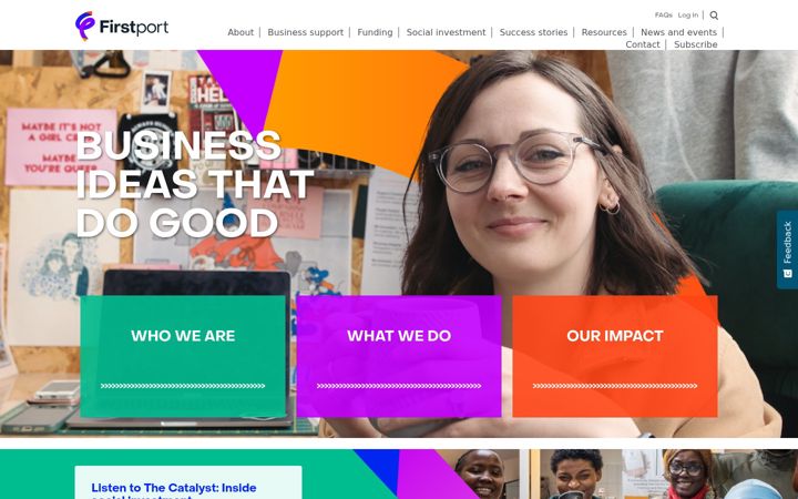 Screenshot of firstport.org.uk