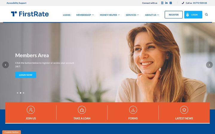 Screenshot di firstratecu.co.uk