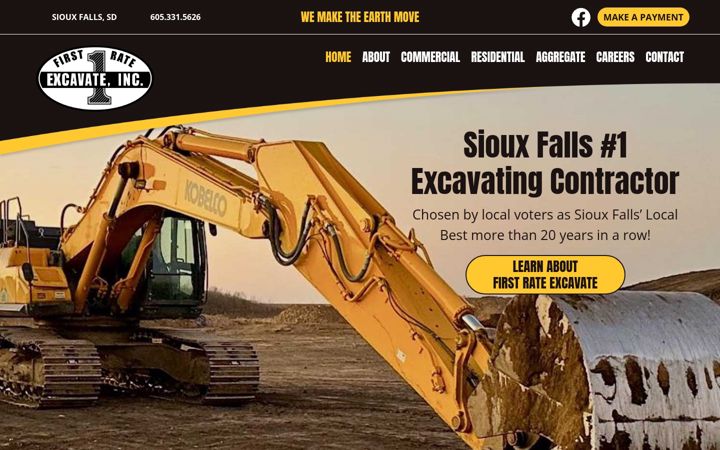 Screenshot of firstrateexcavate.com