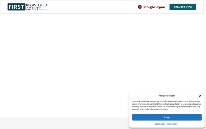 Screenshot of firstregisteredagentoftexas.com