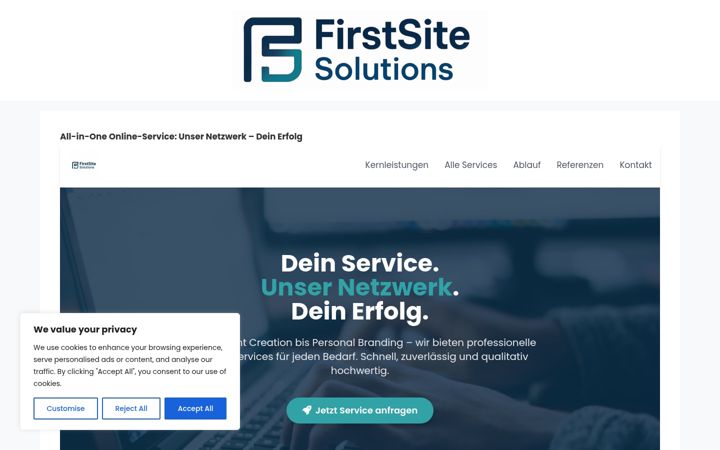 Screenshot of firstsite-solutions.com