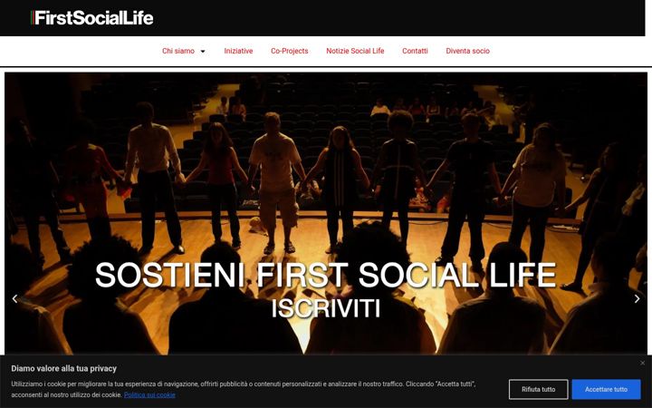 Screenshot of firstsociallife.org
