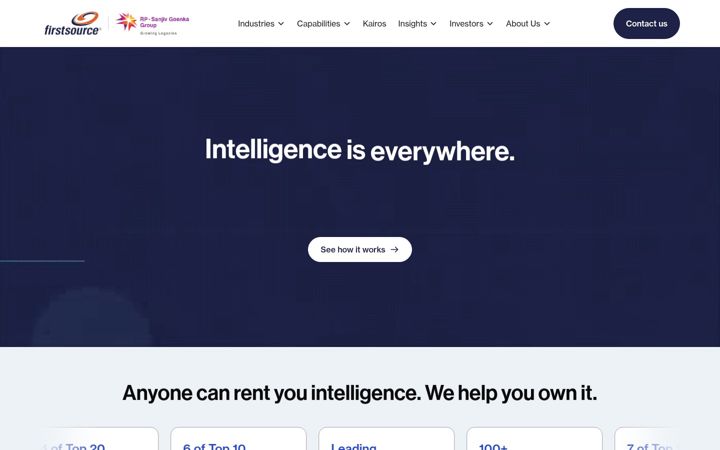 Screenshot of firstsource.com
