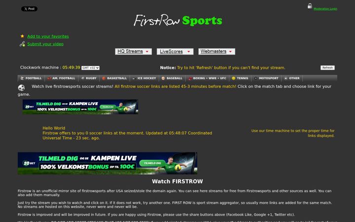 Screenshot of firstsrows.net