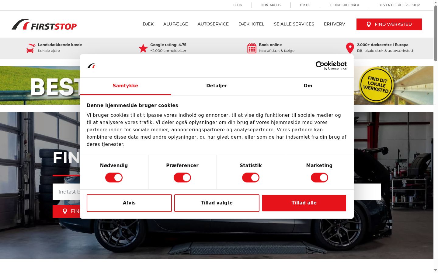 Snímek obrazovky baneru souhlasu zobrazeného před jakoukoli interakcí