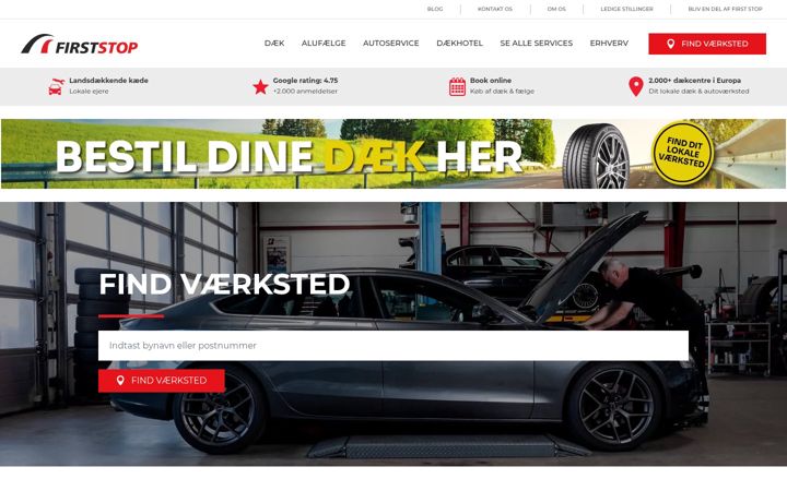 Screenshot of firststop.dk