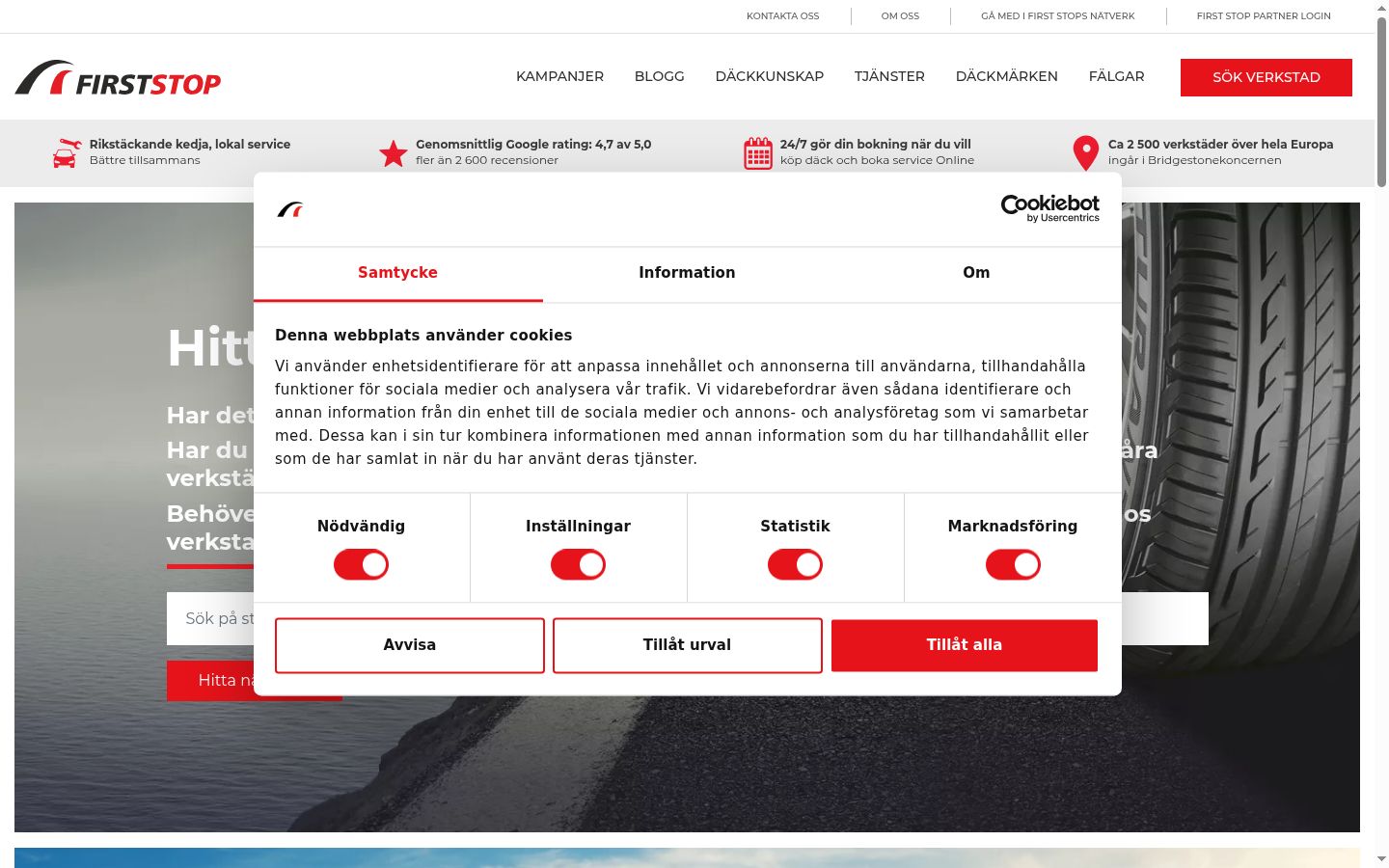 Ekraanipilt nõusolekubännerist, mida näidati enne mis tahes suhtlust
