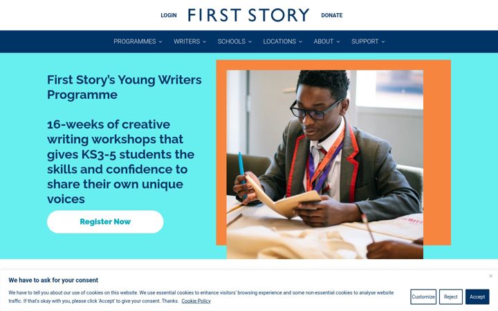 Screenshot ta' firststory.org.uk