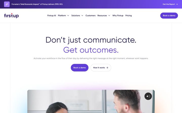 Screenshot of firstup.wpengine.com
