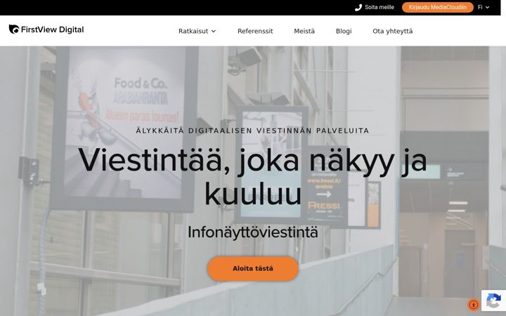 Captură de ecran a firstview.fi