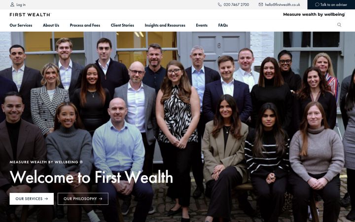 Screenshot of firstwealth.co.uk