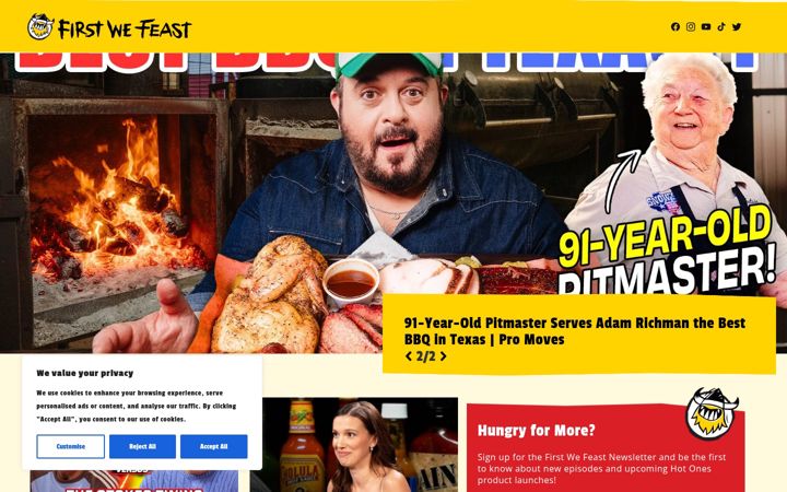 Screenshot of firstwefeast.com