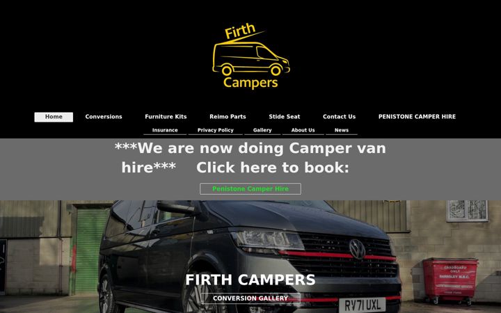 Screenshot of firthcampers.co.uk